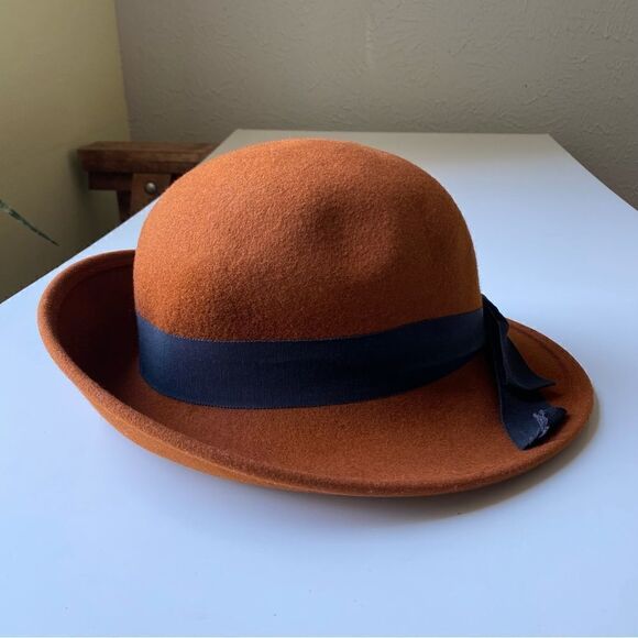 Vintage 1960’s Bollman Tina Too Wool Hat Bow Felt - Picture 3 of 10